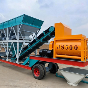 Planta Mezcladora de Concreto Móvil Eficiente YHZS25 de 25-180m3/h, con Mezcladora JS500 y Celdas de Carga, Precio de Fábrica - Product Image 2