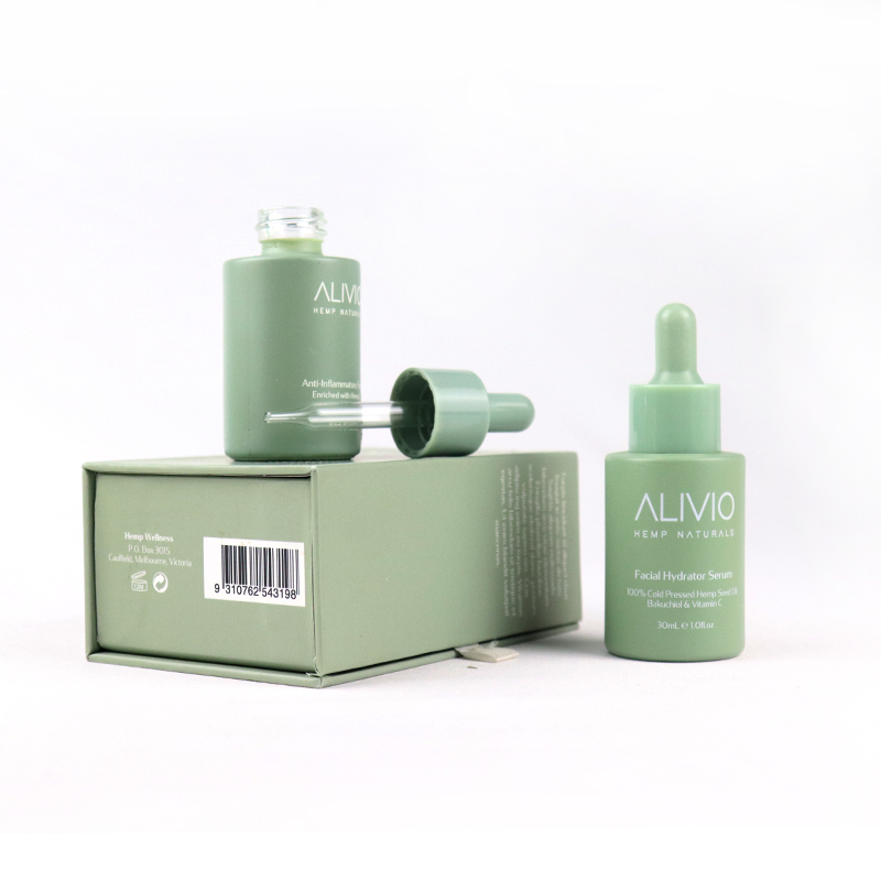 30ml Frosted CBD Essential Oil Glass Dropper Bottle Face Skin Care Packaging Cosmetic Serum Bottle 30 ml With Packaging Box