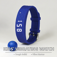 Penjualan terlaris 8 jam tangan bergetar Alarm untuk anak-anak olahraga Pedometer gelang silikon pelacak tidur persegi panjang casing merek gerakan Haiou