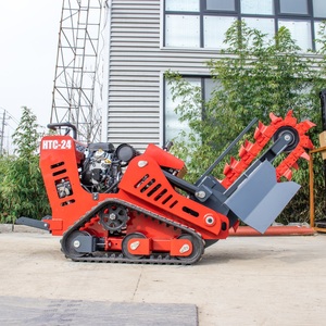 Htc-24 Mini Chain Trencher <b>Machine</b> <b>Walk</b>-behind Tracked - Product Image 2