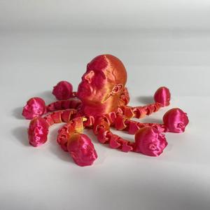 New Arrival 3D Printed 13cm Funny Octopus Toy SDK07 Articulated Bald Octopus Desk <b>Decoration</b> Office 3D Ornament Creative Gift - Product Image 6