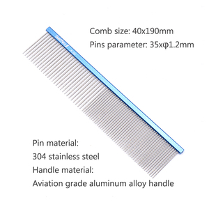 Baoli Pet Aluminum Alloy Spine <strong>Comb</strong> With Stainless Steel Teeth Long Pins Grooming <strong>Comb</strong> <strong>Flea</strong> Lice Cleaner Teasing Dog <strong>Cat</strong> <strong>Comb</strong> - Product Image 4