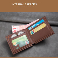 Porte-monnaie d'usine à bas prix pour homme Porte-cartes multifonction Portefeuille décontracté en cuir PU souple Couleur unie Portefeuilles courts pour hommes