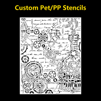Pochoirs en plastique lavables pour journal, pochoirs réutilisables en film PET, pochoirs Mylar personnalisés pour le dessin DIY, modèles de peinture pour tissus et murs