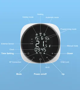 HYSEN DIY HY316 LCD Touch Screen Display Tuya WiFi termostato per sistema di riscaldamento a pavimento riscaldamento elettrico/acqua/Gas caldaia