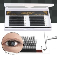 Nouvelles extensions de cils individuels en forme de Y de haute qualité, cils pré-faits en éventail, yeux de renard, 0,07 C/D Curl, cheveux synthétiques naturels et doux