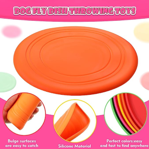 Perro disco volador silicona cachorro Flyer juguete suave perro <span class=keywords><strong>platillo</strong></span> flotante indestructible reaccionar más rápido entrenamiento juguetes interactivos - Product Image 4
