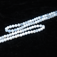 Perles d'agate bleue de 4 mm, facettées, naturelles, en vrac, pour la fabrication de bijoux, bricolage, vente en gros