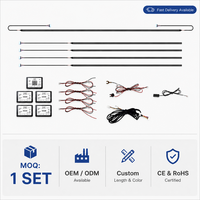 Kit de Luces Ambientales para Auto Trontech Dual Zone 6 en 1, Luces LED RGB CHASER para Interiores, Control por Aplicación, Sincronización con Música, Universal, 12V 8W