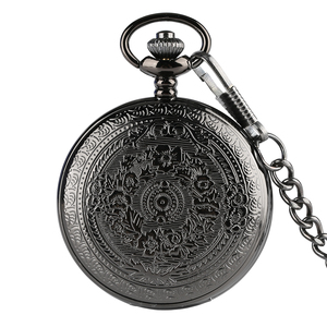 Oğlum hediye Fob zinciri ile Vintage madalyon kolye romen rakamları Steampunk cep saati - Product Image 6