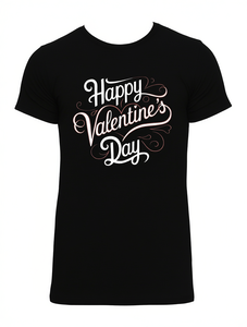 Maglietta per San Valentino 100% Cotone 180g Vestibilità Regolare Collo Tondo Top Casual in Maglia per Adulti Abbigliamento San Valentino da Uomo - Product Image 1