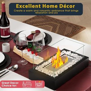 Foyer de table Portable Smores Maker <span class=keywords><strong>Kit</strong></span> Intérieur/Extérieur Mini <span class=keywords><strong>Cheminée</strong></span> Table Top Decor Home Patio - Product Image 5