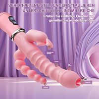 Rosa Anal-Klitoris Dreifach-Vibrator mit Mehrfachfrequenzen für Frauen Vibrator Sexspielzeug