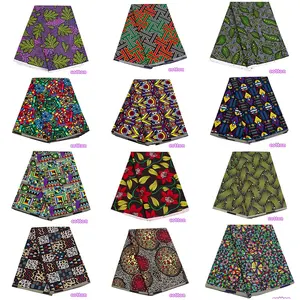 African national garments 100% cotton wax dyed geometry and flower double faced printed fabric for dress,suits,home textile