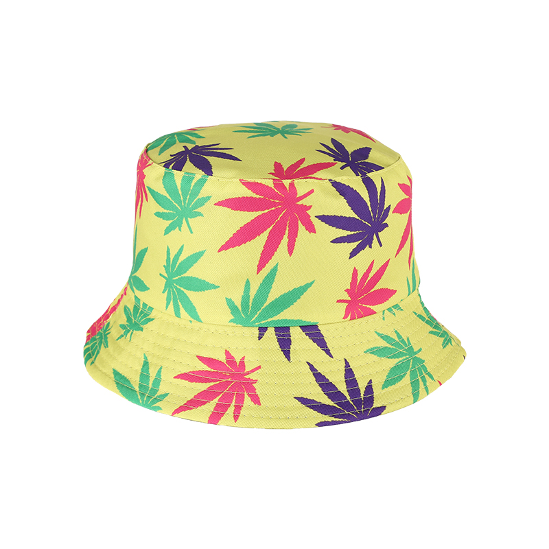 Colorful Men Women Reversible Cotton Wide Brim Adult Fisherman Fashion Summer Weed Bucket Hat