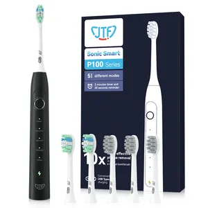 Оптовая продажа, Экологически чистая аккумуляторная звуковая электрическая зубная щетка, водонепроницаемая IPX7