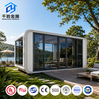 Maisonnette préfabriquée de luxe moderne Apple Cabin avec salle de bain, chambre et cuisine, prix direct usine