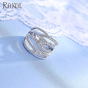 Rakol RP164 bijoux en argent de luxe fille cristal Zircon Selfie anneau lumineux - Product Image 3