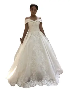 2021 real sample off shoulder ball gown African wedding dresses for women vestidos de novia