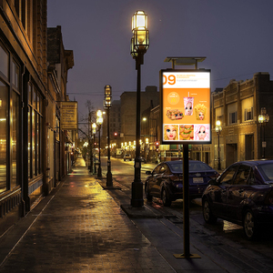 Ngoài trời đôi bên đường phố đứng quảng cáo tùy chỉnh Blacklight Áp phích thành phố dự án LED hiển thị hộp Đèn - Product Image 5