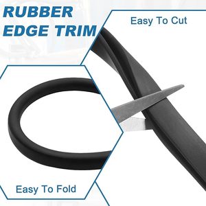 Bande d'étanchéité en caoutchouc EPDM anti-coupure en forme de U |   Protection de bord de porte de voiture et joint d'étanchéité antichoc pour bords métalliques - Product Image 3