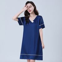 Robe de nuit longue en soie de mûrier tricotée, épaisse, confortable et saine, pour la maison