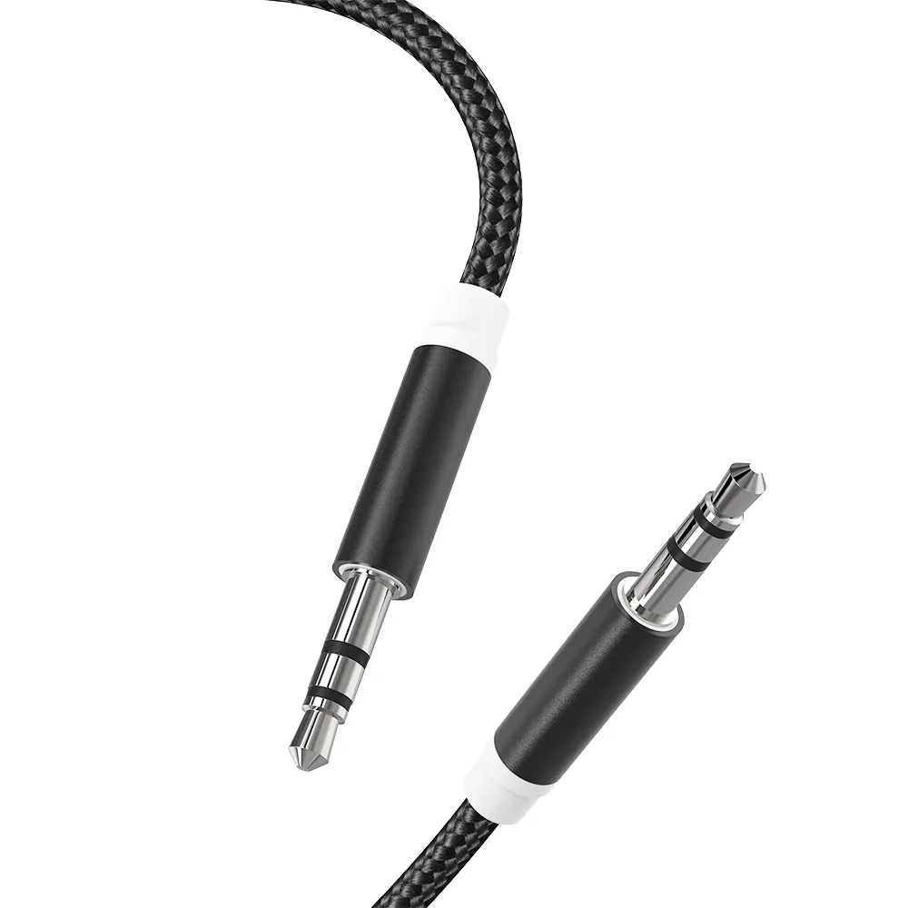 AUX-AUX Male to Male Cable 3.5mm Audio Cable For Computer Stereo Cable Nylon Braided Jack