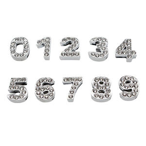 <span class=keywords><strong>Collar</strong></span> de Lujo para Perro con Números de Cristal, Juego de 10 Piezas, Dígitos de Cristal, <span class=keywords><strong>Collar</strong></span> con Nombre de Mascota Personalizado, Clip de Aleación de 15 mm Compatible con PU - Product Image 4