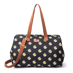 2022 nuovo Design personalizzato motivo a righe mamma tote bag borsone borsa per pannolini piccola con fasciatoio portatile