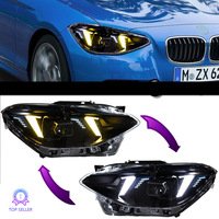 Projecteur LED DLW pour BMW F20 F21 Pre LCI 2012 2014, Ensemble de phares modifiés avec feux de jour LED Snake Eye et clignotants LED