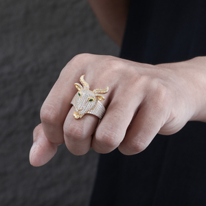 Hip hop Mens đồ trang sức sang trọng Quà Tặng Iced out Bling 925 sterling Silver vvs D màu moissanite ác Dê đá quý Vòng - Product Image 5