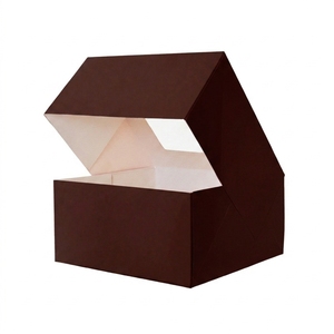 100% Hersteller Professionelle Bäckerei-Box mit Fenster aus Recycling-Materialien Rosa Kleine Kuchen- und <span class=keywords><strong>Sushi</strong></span>-Boxen mit Magnetverschluss und Individuellem Logo - Product Image 3