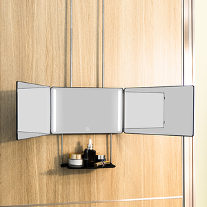 <span class=keywords><strong>Miroir</strong></span> de coiffure pliable à trois côtés avec plateau, <span class=keywords><strong>miroir</strong></span> de coiffure portable, adapté à <span class=keywords><strong>la</strong></span> maison et aux salons de coiffure professionnels. - Product Image 1