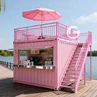 Restaurant préfabriqué de haute qualité avec design intérieur personnalisé, structure en acier durable et résistante aux intempéries pour les activités commerciales en extérieur