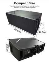R20 HDL20 Line Array, enceinte active professionnelle alimentée, néodyme, 8 ohms, PLASTIQUE, 10 pouces, 700W/1400W