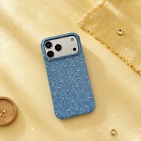 Étuis de téléphone de luxe antichoc en denim et strass pour iPhones