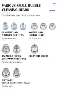 Machine d'hydrodermabrasion 17 en 1, machine de beauté faciale, machine de nettoyage de la peau à bulles fines pour salon de beauté - Product Image 6