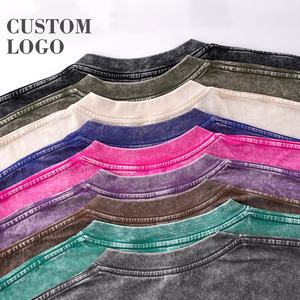 เสื้อยืดโอเวอร์ไซส์แบบกำหนดเองผ้าคอตตอนฟอกสีแบบวินเทจดีไซน์แบบ grapic - Product Image 1