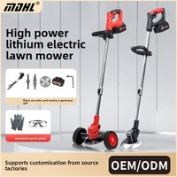 Tondeuse à gazon électrique OEM S--153, petite tondeuse à gazon domestique à batterie lithium, coupe-herbe multifonction pour le désherbage du jardin