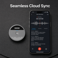 Hbnkh Enregistreur vocal intelligent professionnel ChatGPT avec application et télécommande, enregistrement super puissant pour réunions et conférences, dictaphone