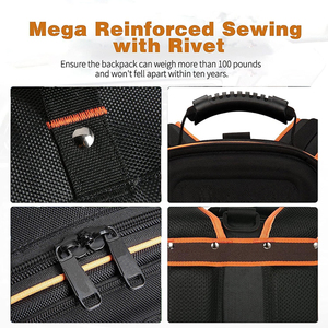Bolsa <span class=keywords><strong>de</strong></span> Herramientas Eléctrica Impermeable con Base Moldeada, Mochila <span class=keywords><strong>de</strong></span> Herramientas Resistente para Electricista, Compartimento para Laptop <span class=keywords><strong>de</strong></span> 16 Pulgadas, Bolsa <span class=keywords><strong>de</strong></span> <span class=keywords><strong>Trabajo</strong></span> para Técnico - Product Image 4