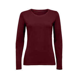 Camiseta de Manga Larga Cloud Cotton para Mujer, Tela Suave y Transpirable, Silueta Holgada, Ecológica, Tallas Grandes, Informal, Esencial - Product Image 3