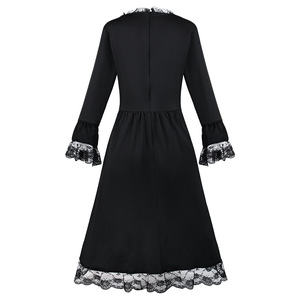Disfraz de Halloween, Vestido de Encaje con Volantes de Manga Larga, Estilo Gótico Lolita para Mujer, Tallas XS, S, M, L, XL, XXL, XXXL - Product Image 5