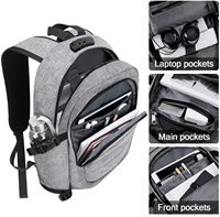 Mochila antirrobo con Panel trasero de flujo de aire para ordenador, morral de uso diario