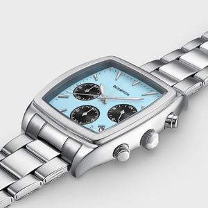 Cronógrafo de movimiento de cuarzo para hombre de nueva moda, relojes de pulsera Subdial de negocios, caja de banda de cuero de lujo importada, Regalos para Él - Product Image 4