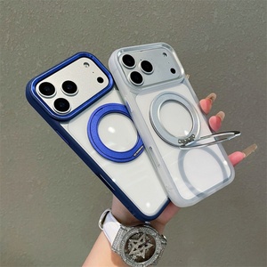 Funda Transparente de Acrílico para iPhone 17 con Anillo Magnético, Soporte Magnético Giratorio de 360 Grados para iPhone 17 - Product Image 2
