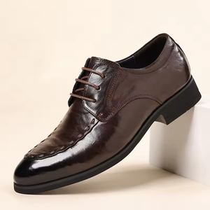 High-end New Luxury Italian Leather Handmade <b>Slip</b>-<b>On</b> Men's <b>Shoes</b> Wedding Business Oxford Style <b>Waterproof</b> Breathable - Product Image 6