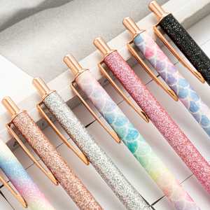 Personalized Wholesale Retractable Ball Glitter Shiny <b>Pen</b> With Ballpoint Pink Ink Custom Metal Luxury <b>Multi</b> <b>Color</b> Free Samples - Product Image 2