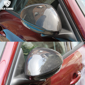Carcasa de espejo retrovisor de fibra de carbono Real para Alfa Romeo Giulia 2016 + cubierta de espejo lateral de carbono preimpregnado - Product Image 2