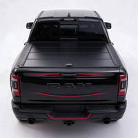Couverture de benne pliante en alliage d'aluminium de dureté moyenne pour Ram 1500/2500 2019-2024 Ford F-150 2021-2024 Jeep Ranger NP300